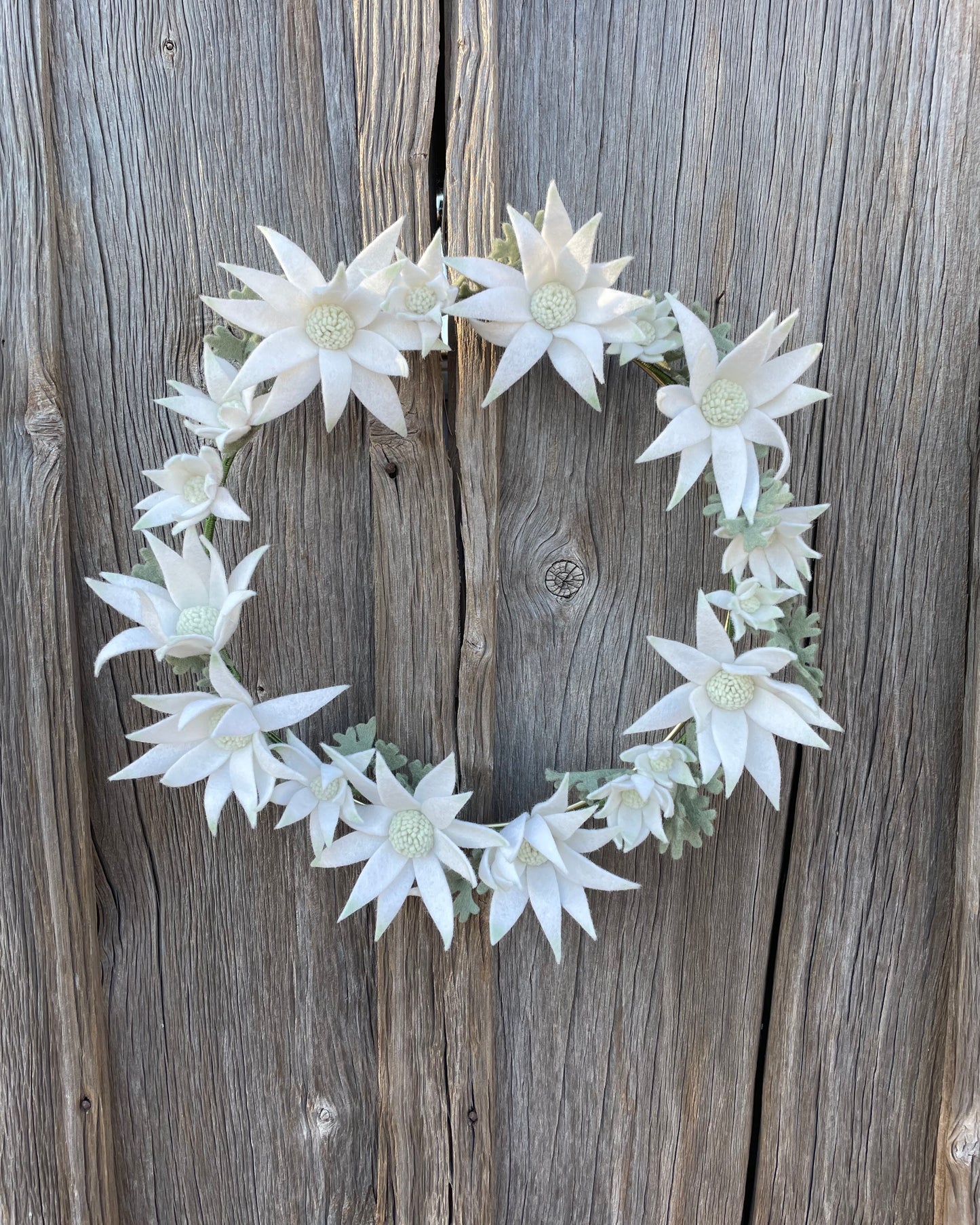 Flannel Flower Wreath
