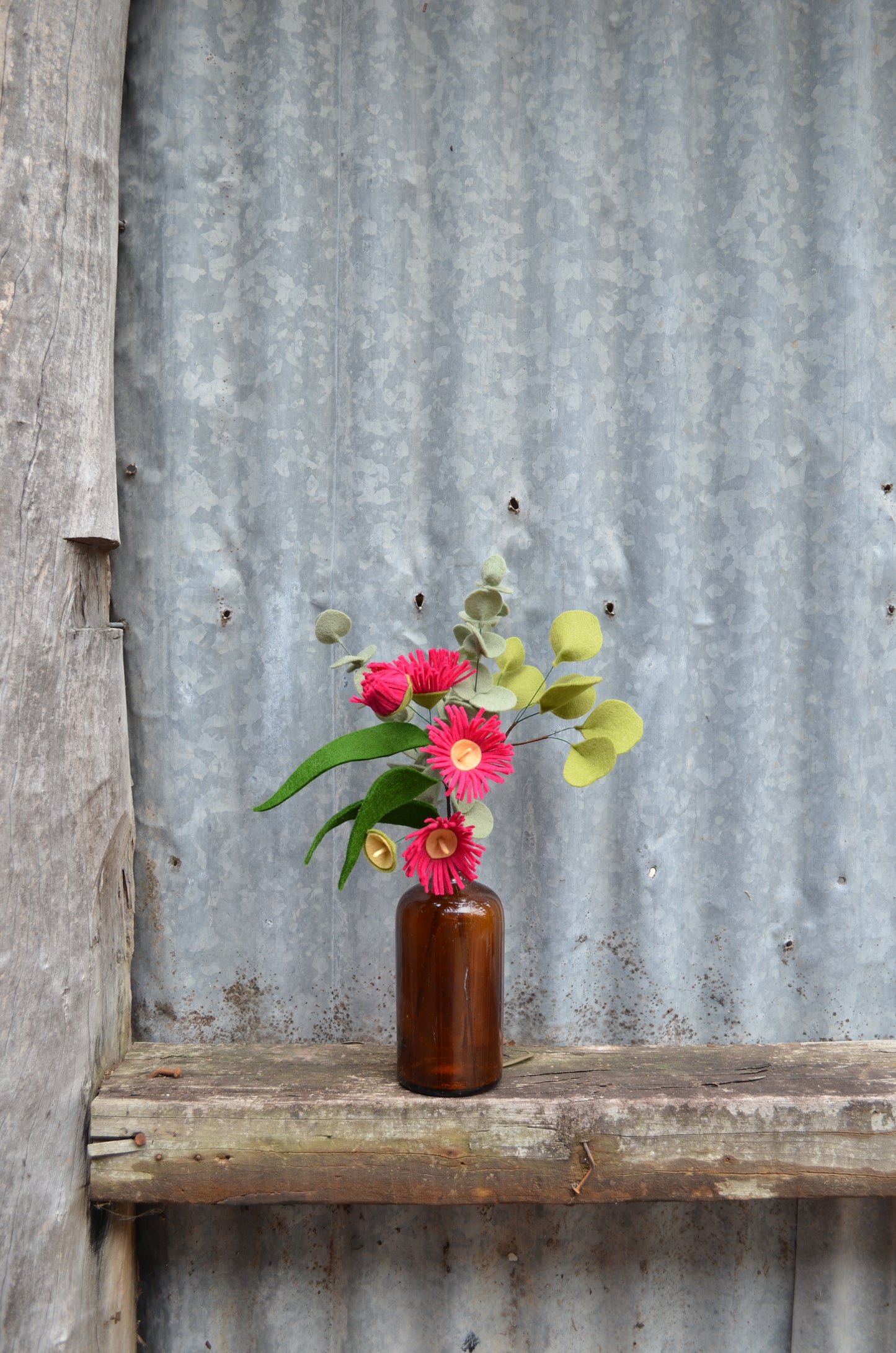Flowering Gum Nut Stem - Raspberry