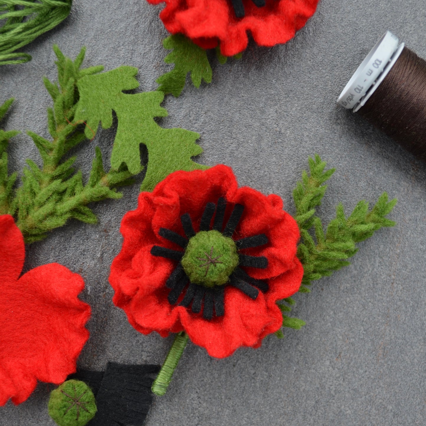 Poppy & Rosemary Pin