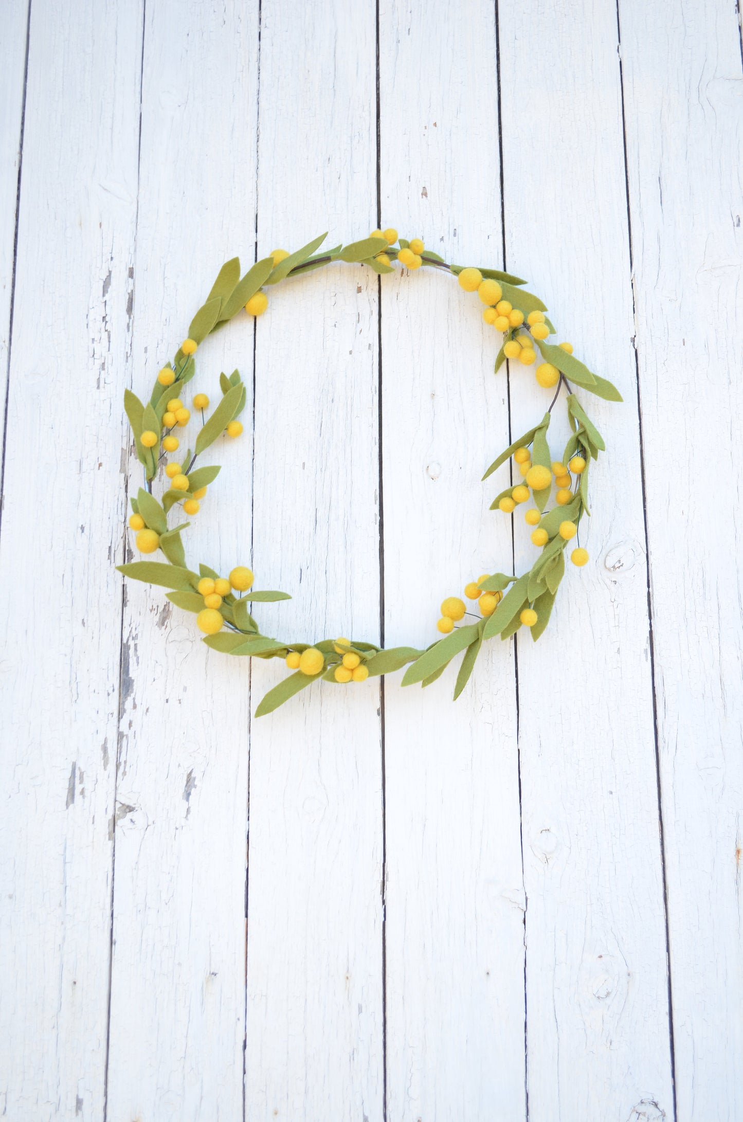 Felt Wattle Wreath - Large