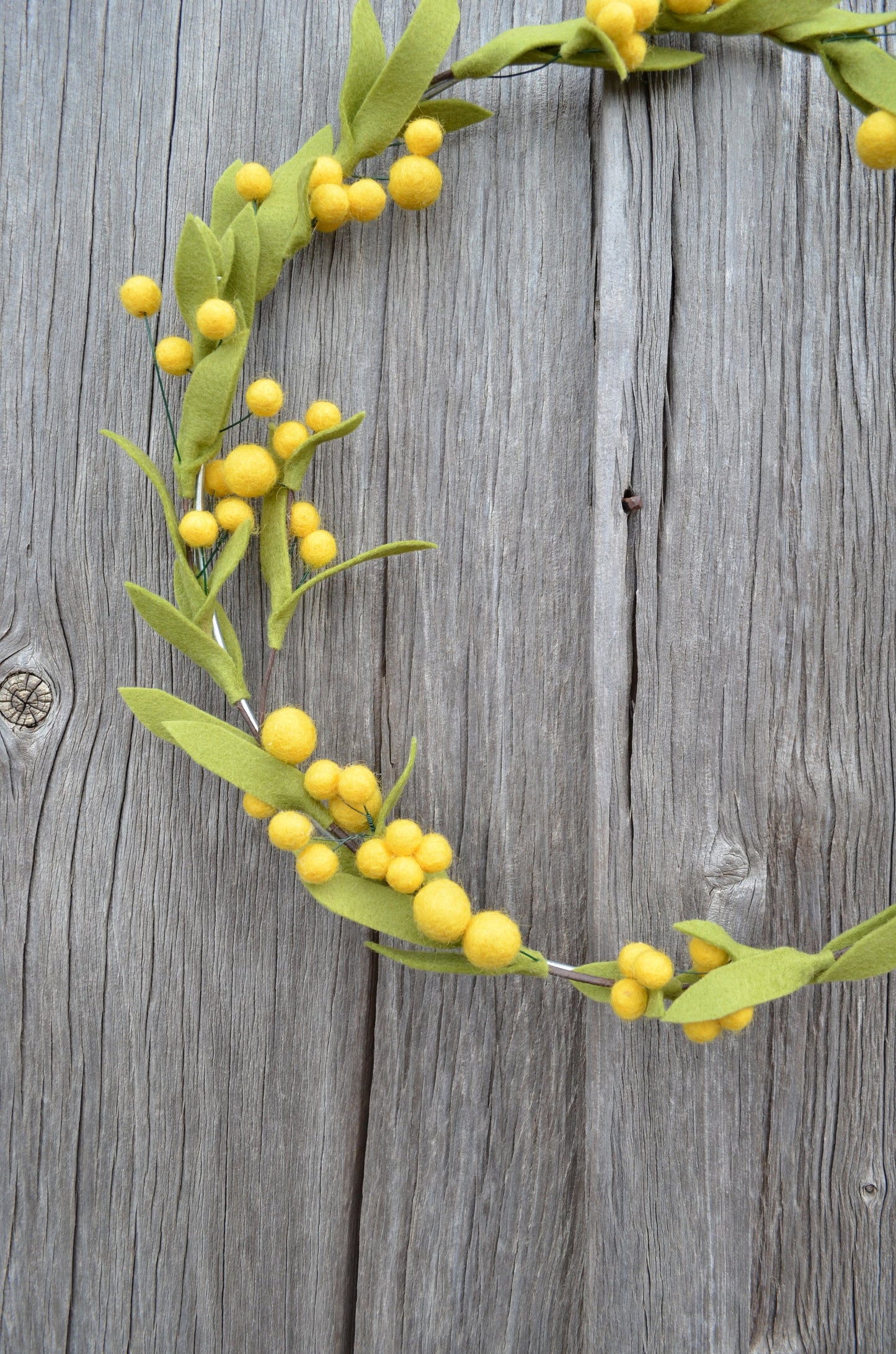 Felt Wattle Wreath - Large