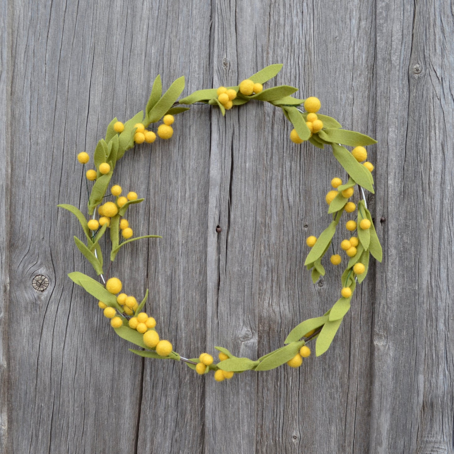 Felt Wattle Wreath - Large