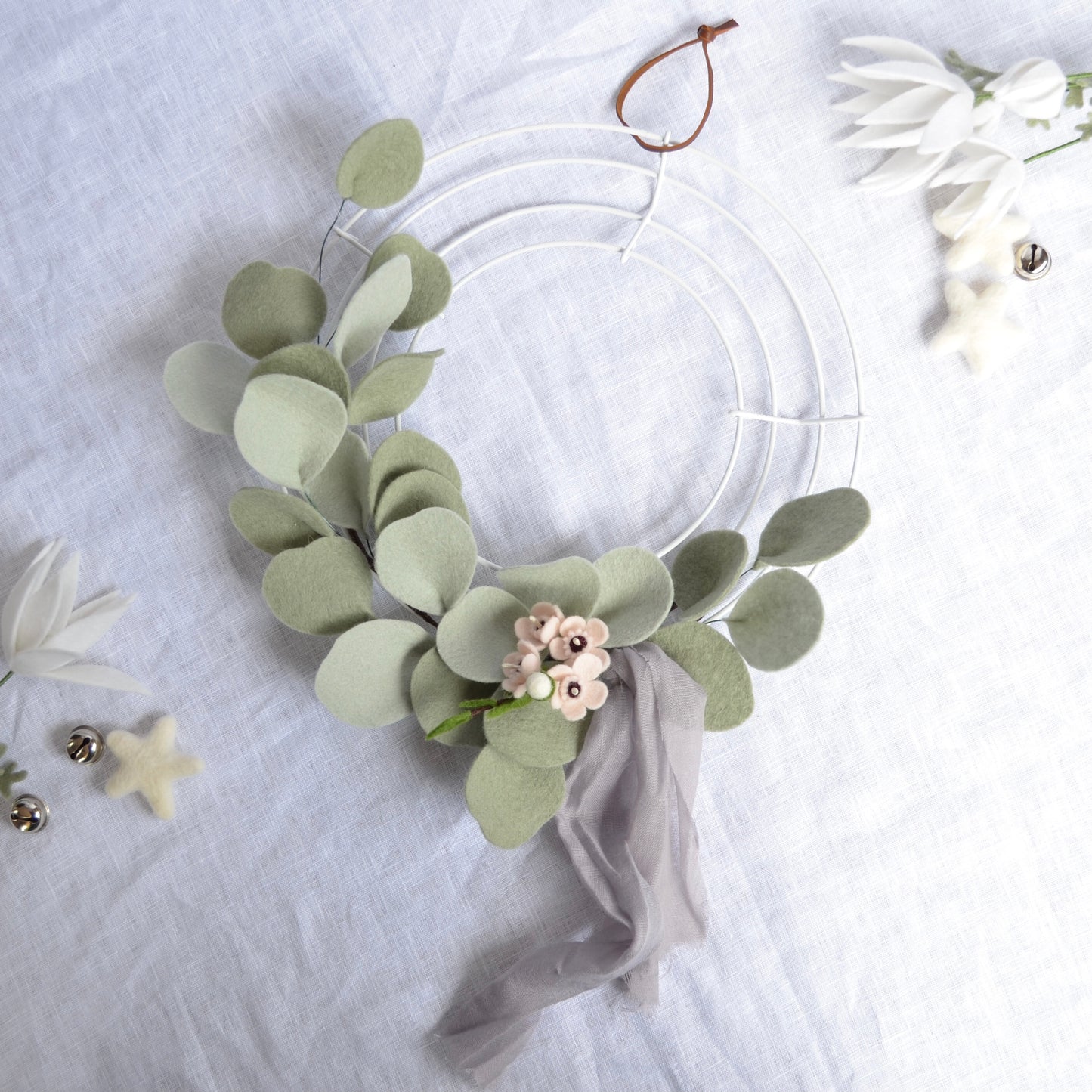 Eucalyptus + Wax Flower Wreath