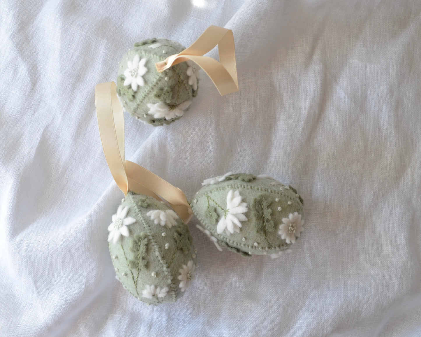 Flannel Flower Easter Egg