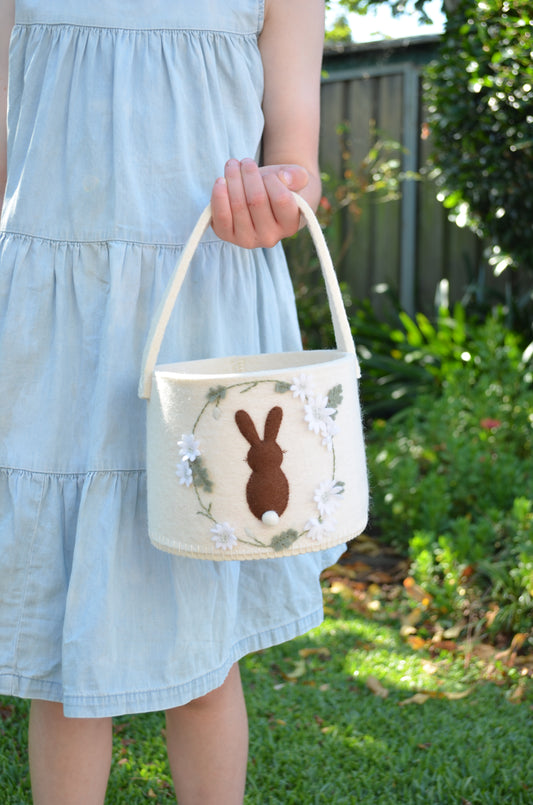 Bunny Easter Basket - Flannel Flower